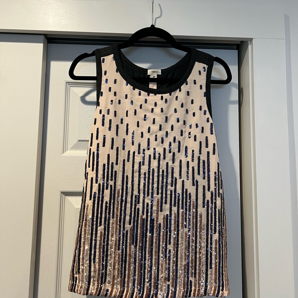 Elegant Sequin Tank Top